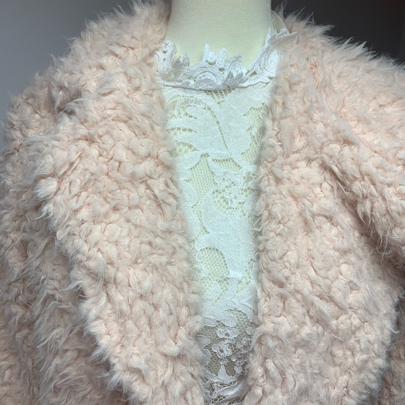 Blush Pink Shag Fur Jacket - Picture 2 of 5